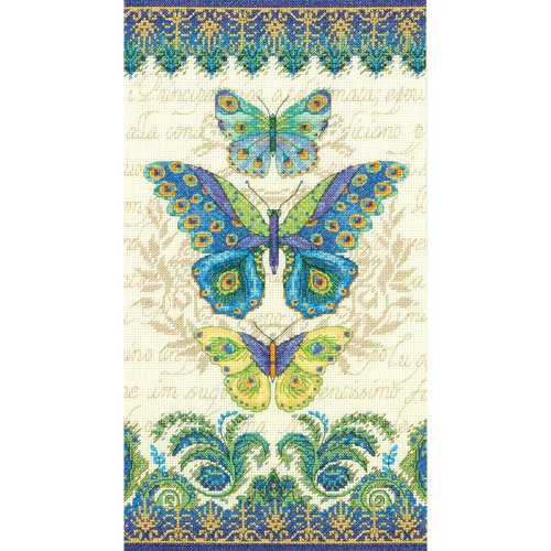 (image for) Peacock Butterflies Counted Cross Stitch Kit